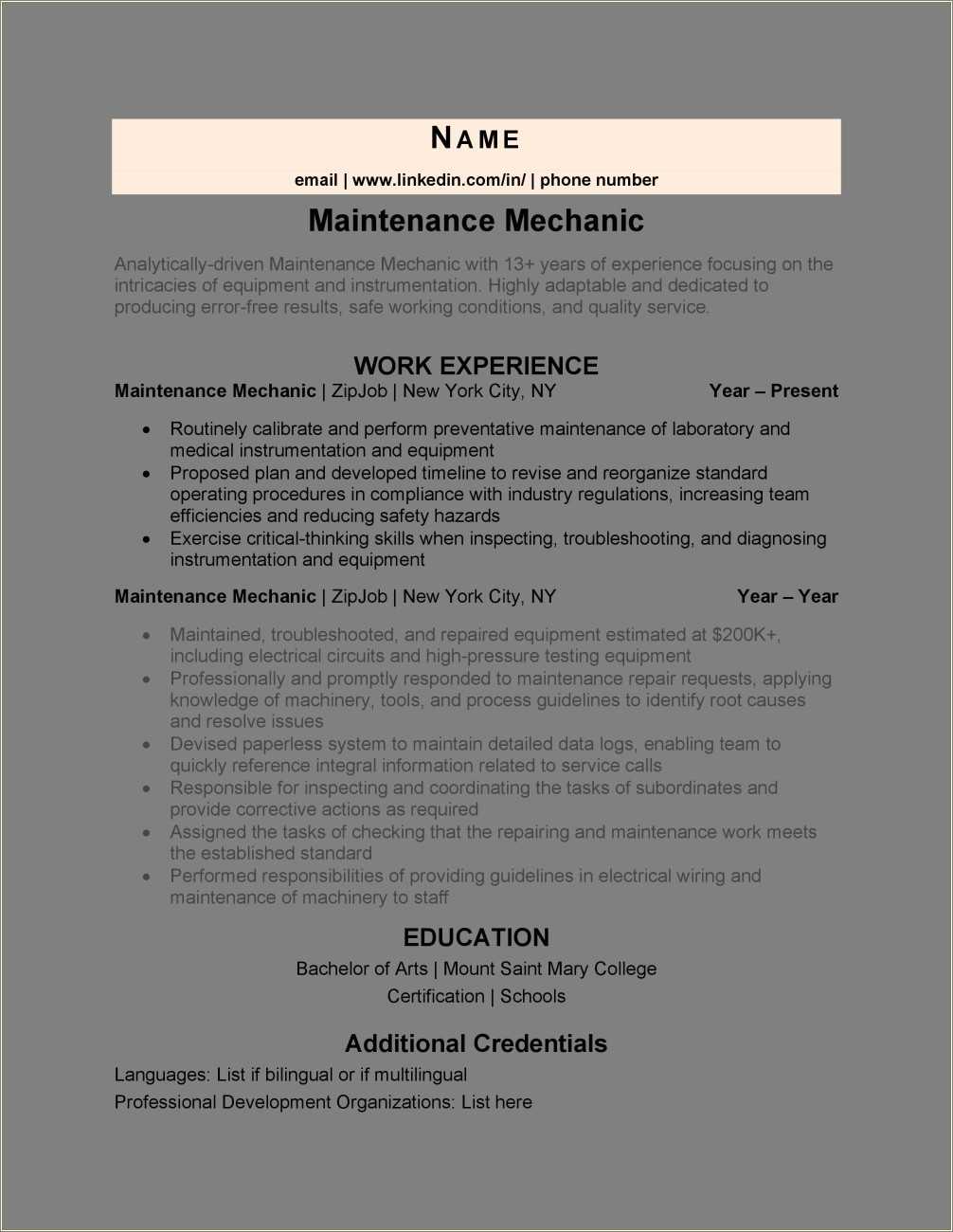 resume-job-maintaine-gym-equipment-resume-example-gallery