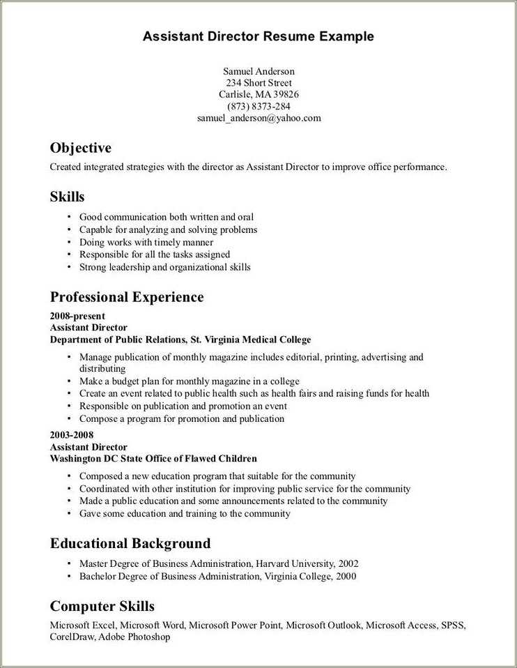 Free Job Resume Examples And Samples - Resume Example Gallery