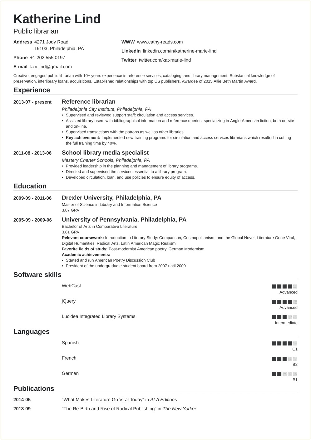 Resume Objective Examples Library Assistant - Resume Example Gallery