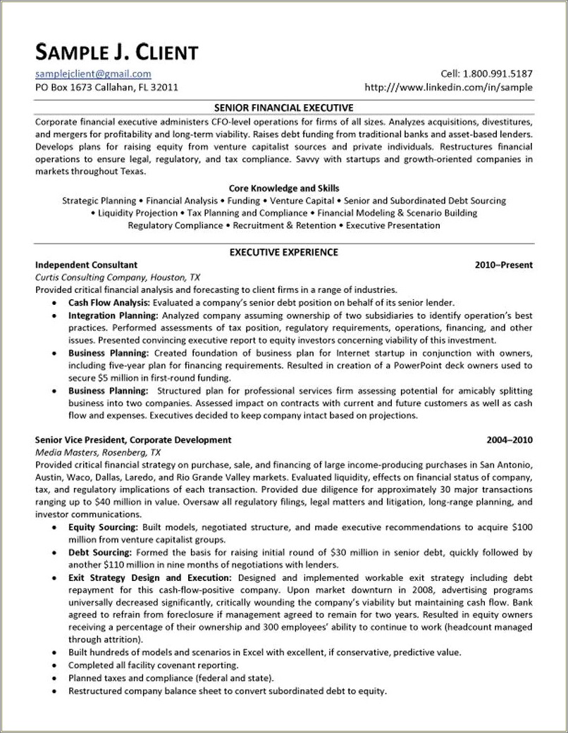 Objective In Resume For Finance Management - Resume Example Gallery