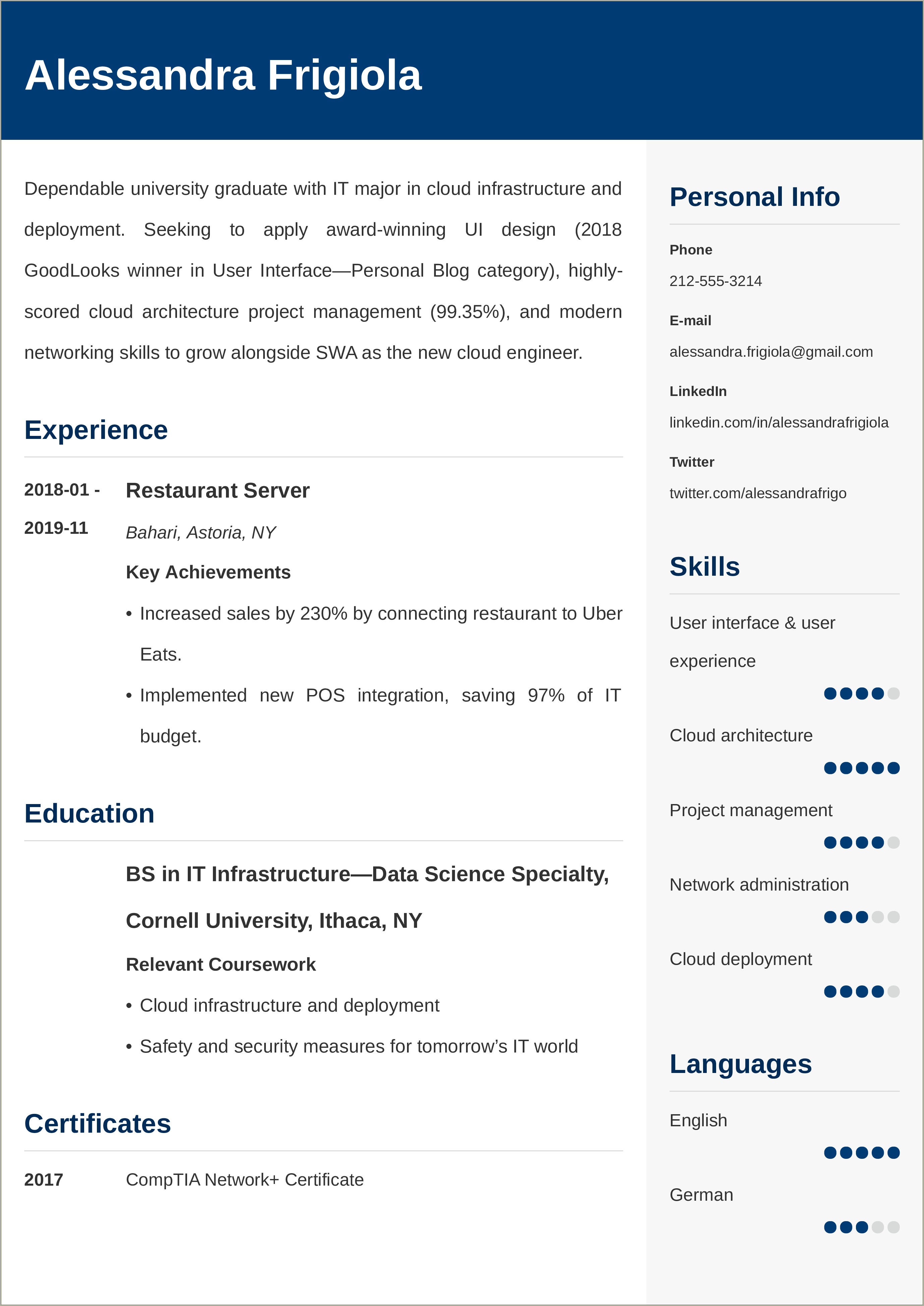 resume-objective-waitress-no-experience-resume-example-gallery