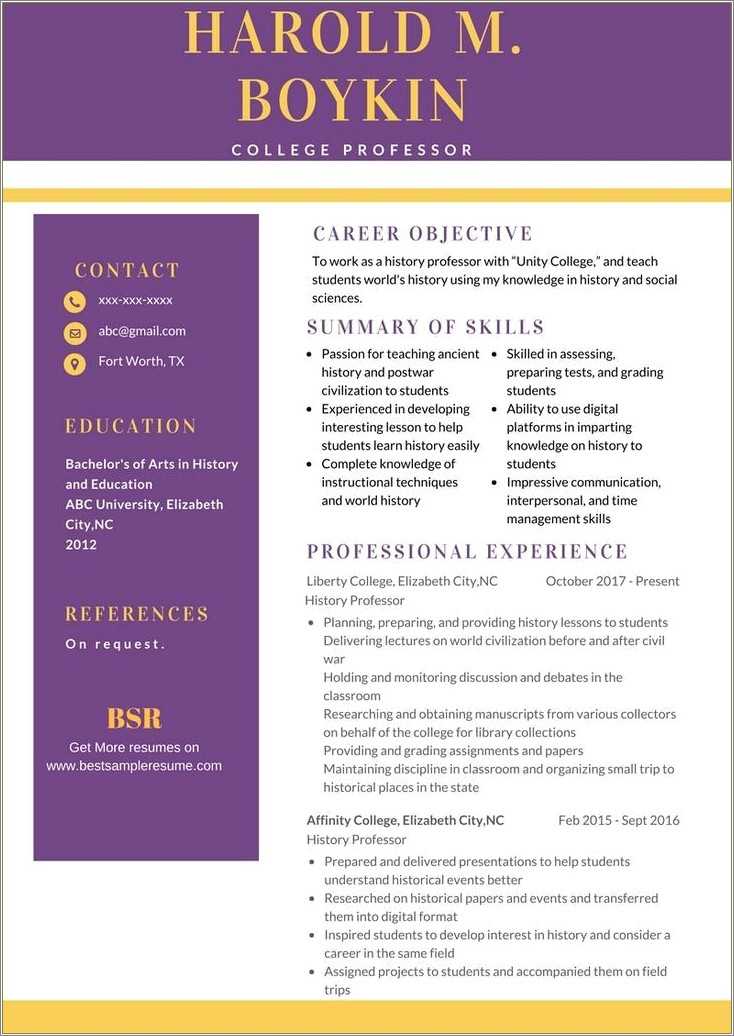 resume-objectives-for-college-professors-resume-example-gallery