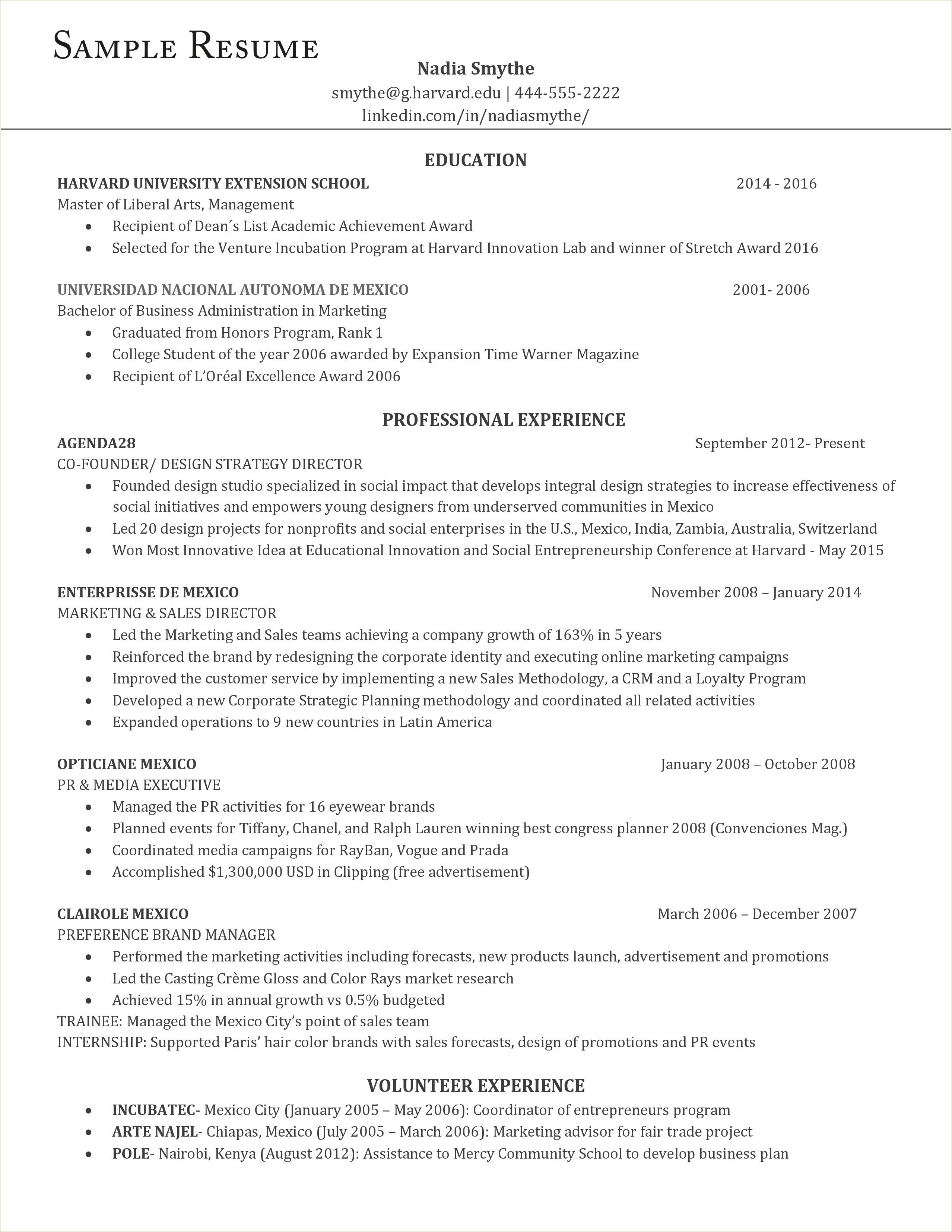 Sample Resume With Professional Associations - Resume Example Gallery