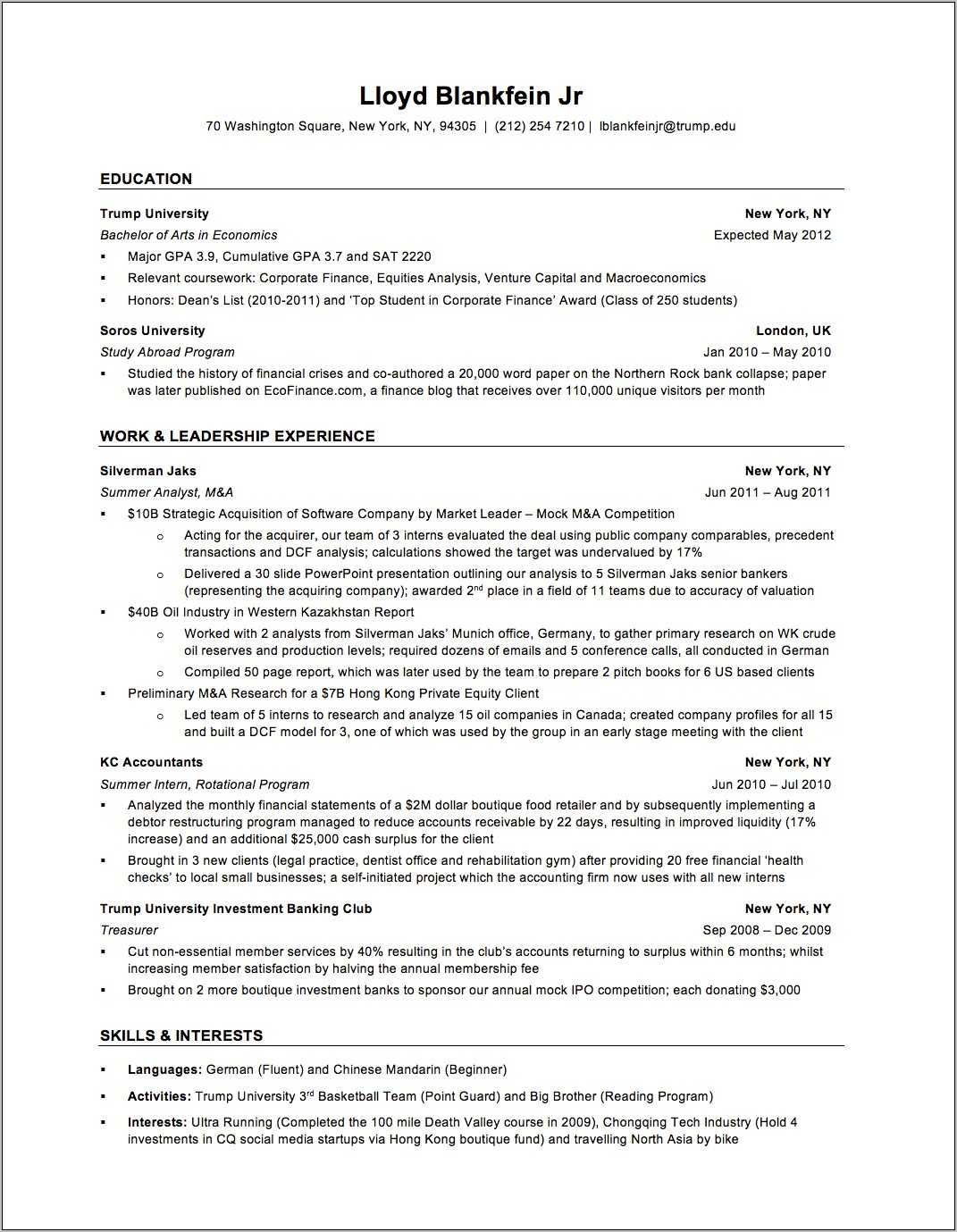 Resume Sample Equity Research Analyst Resume Example Gallery