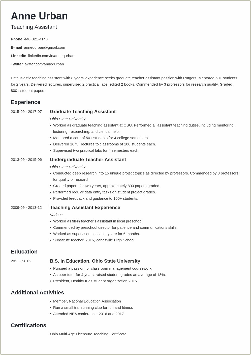 Special Needs Aide Resume Sample Resume Example Gallery 7068