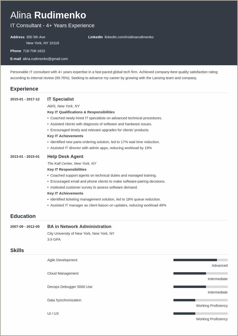 Resume Sample With Itin Number Resume Example Gallery