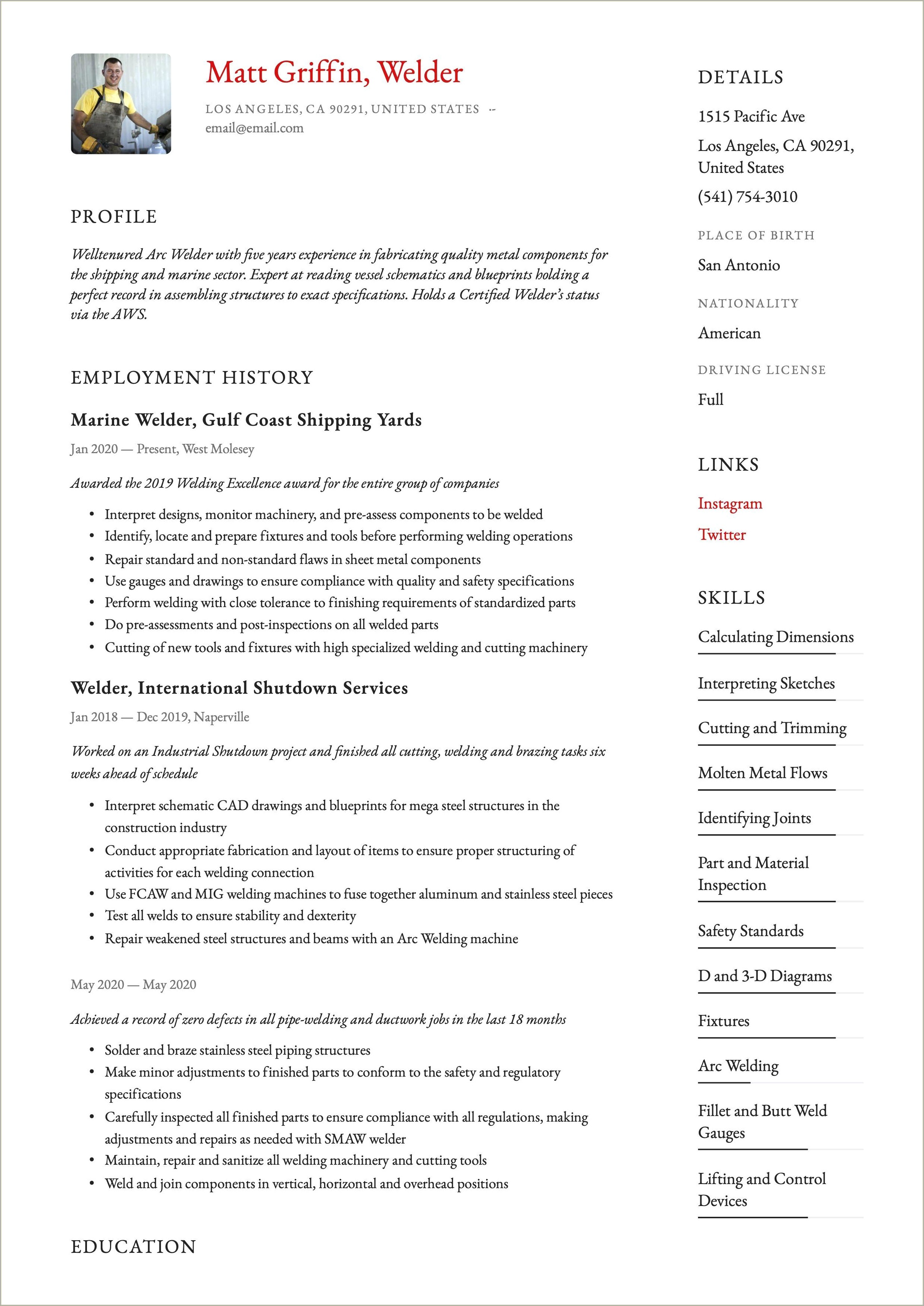 resume-samples-welder-highlights-examples-resume-example-gallery