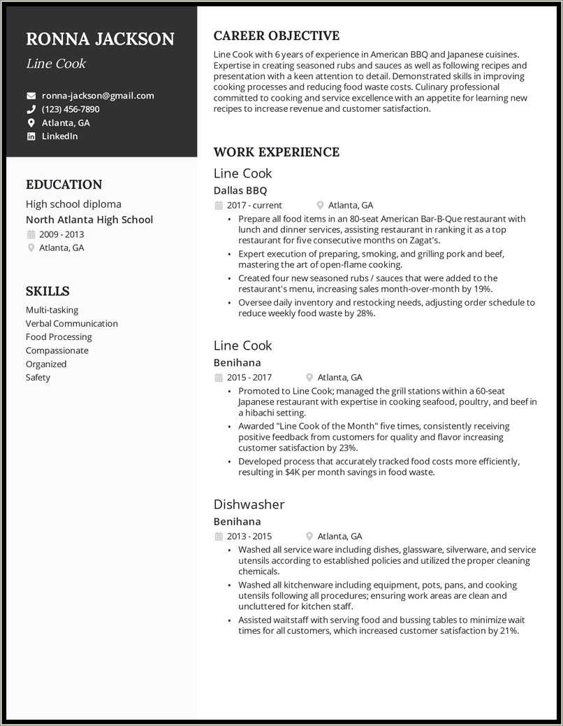 resume-description-for-cooking-skills-resume-example-gallery