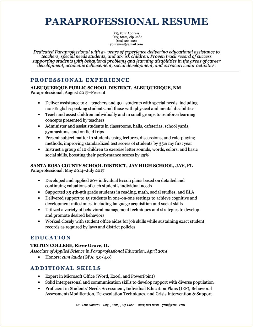 resume-skills-for-a-paraprofessional-resume-example-gallery