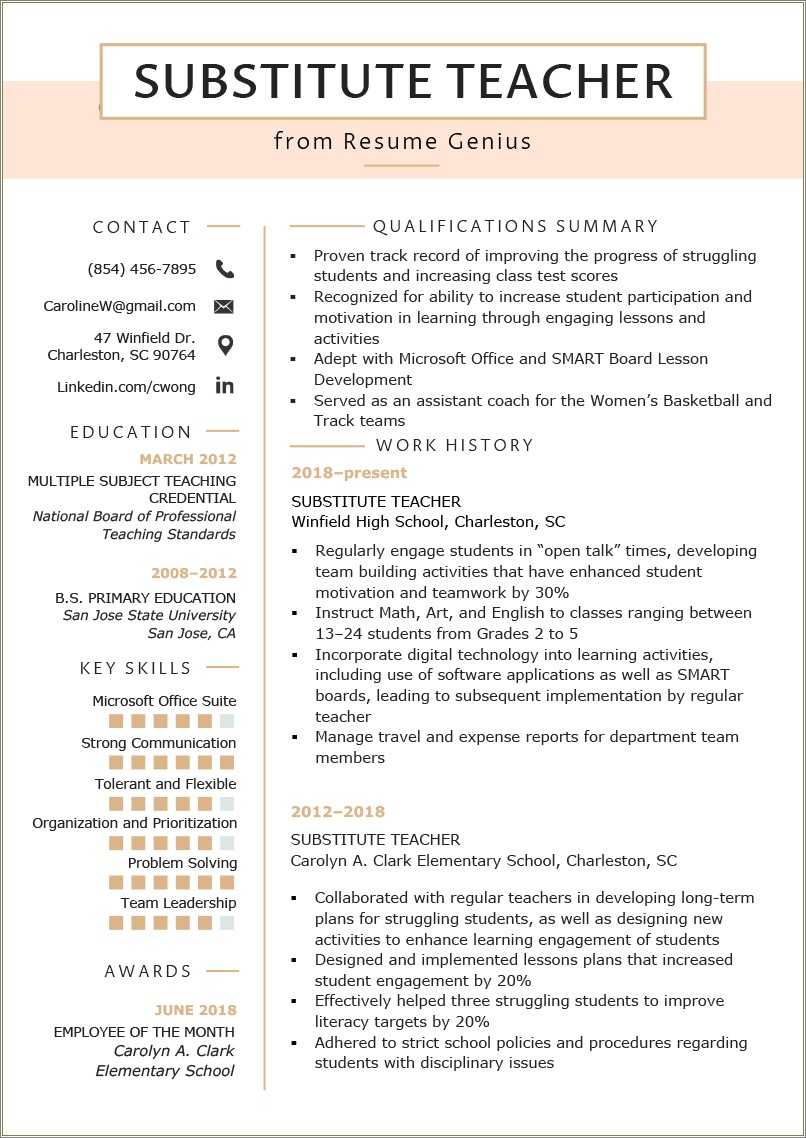 resume-skills-learned-through-struggles-resume-example-gallery