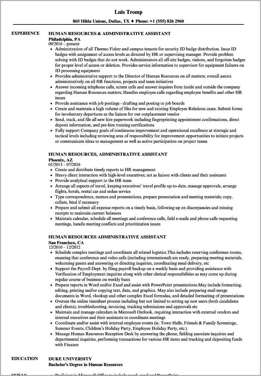 resume-summary-administrative-assistant-examples-resume-example-gallery