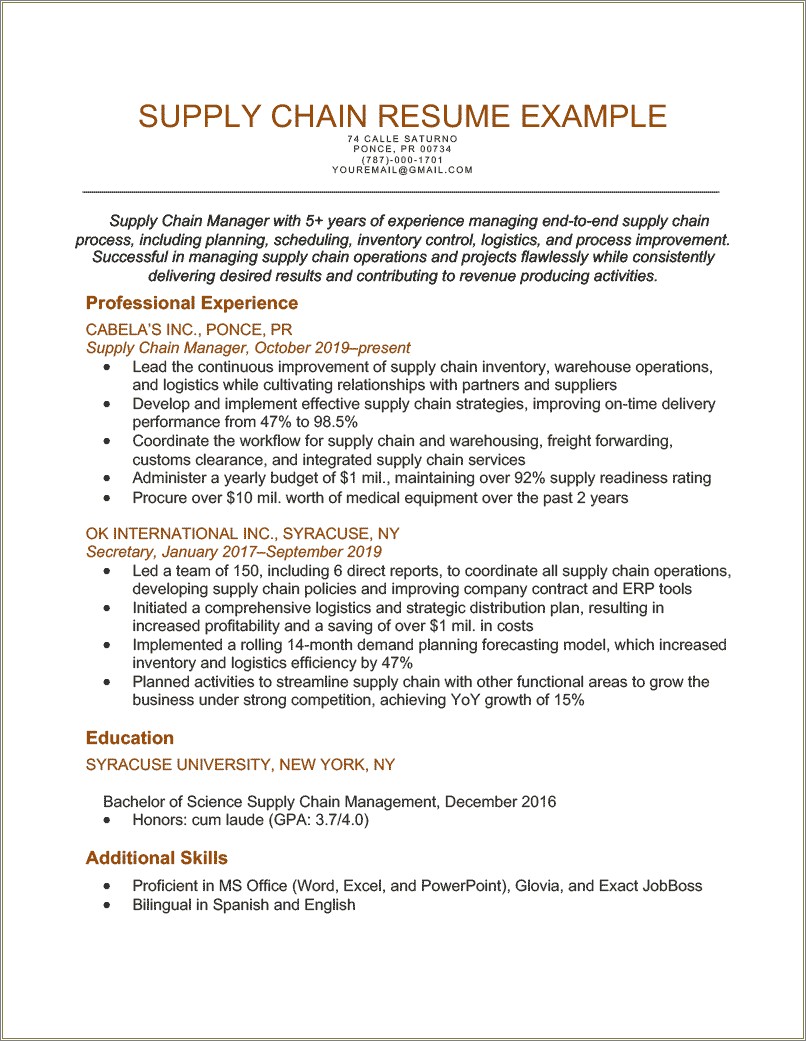 resume-summary-supply-chain-examples-resume-example-gallery