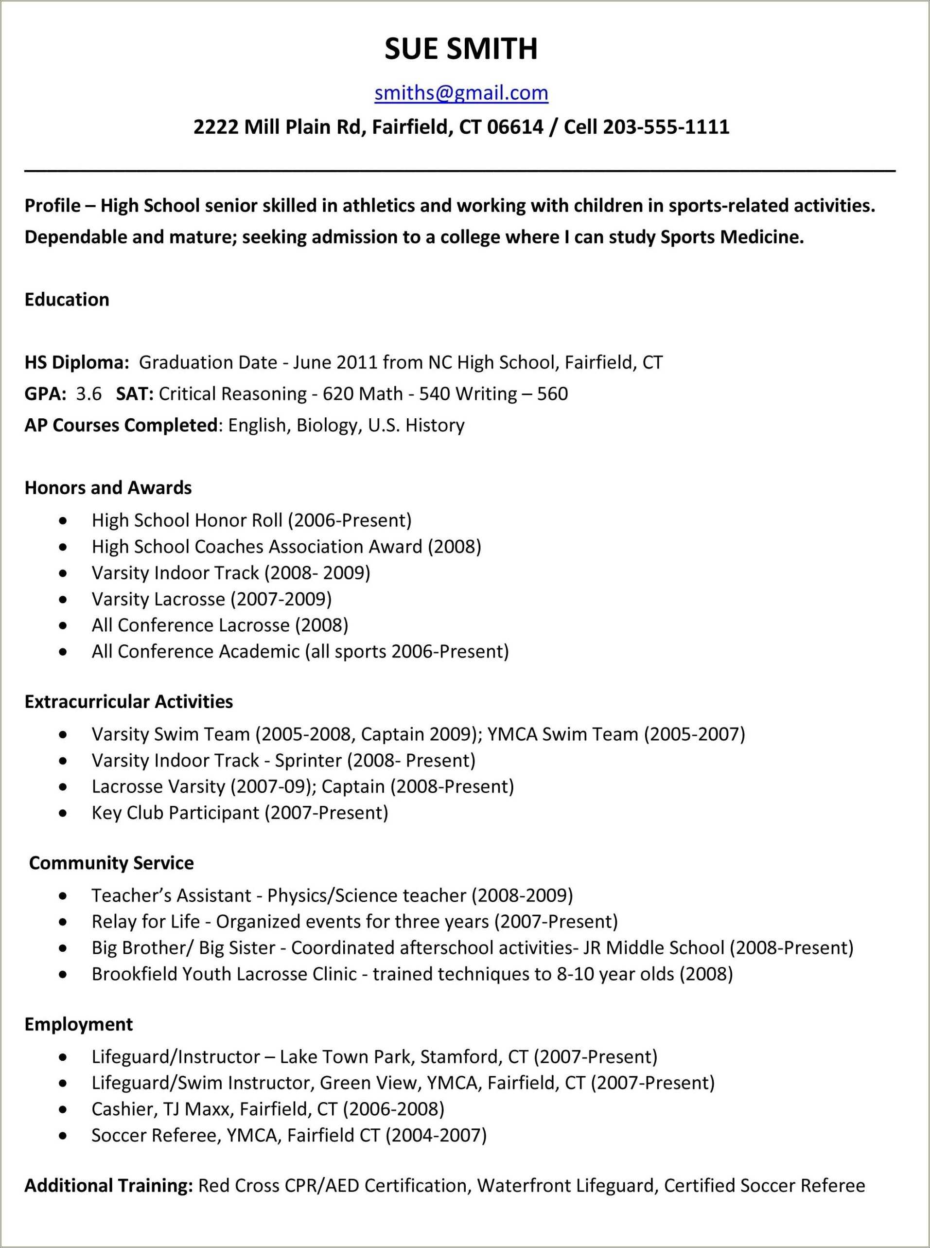 Resume Team Captain Varsity Sample Resume Example Gallery