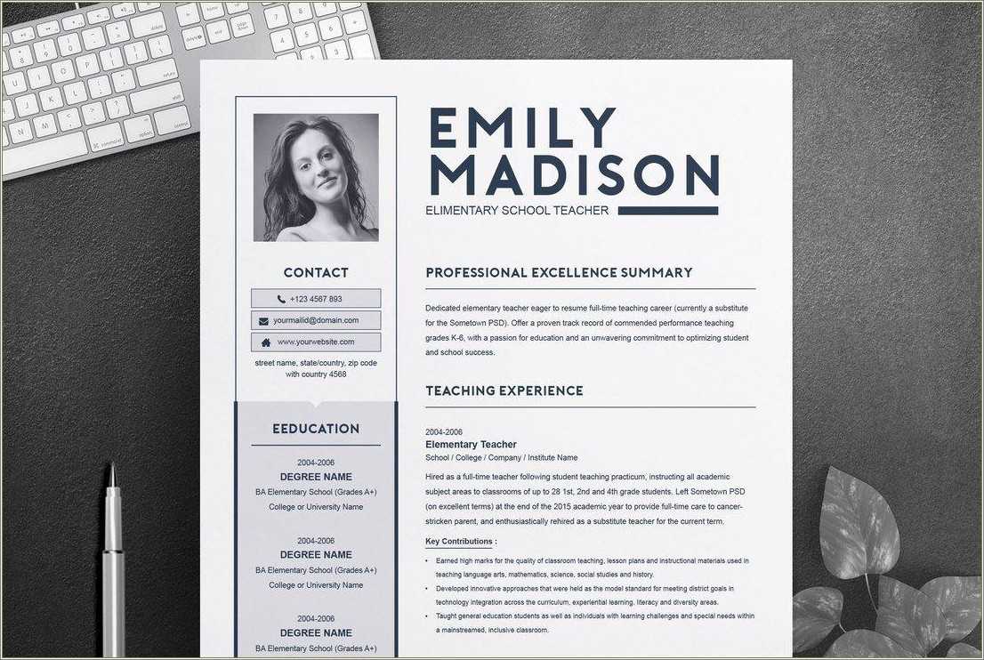 Resume Template Free On Word Resume Example Gallery