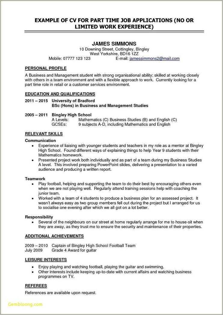  Retail Resume Examples No Experience Resume Example Gallery