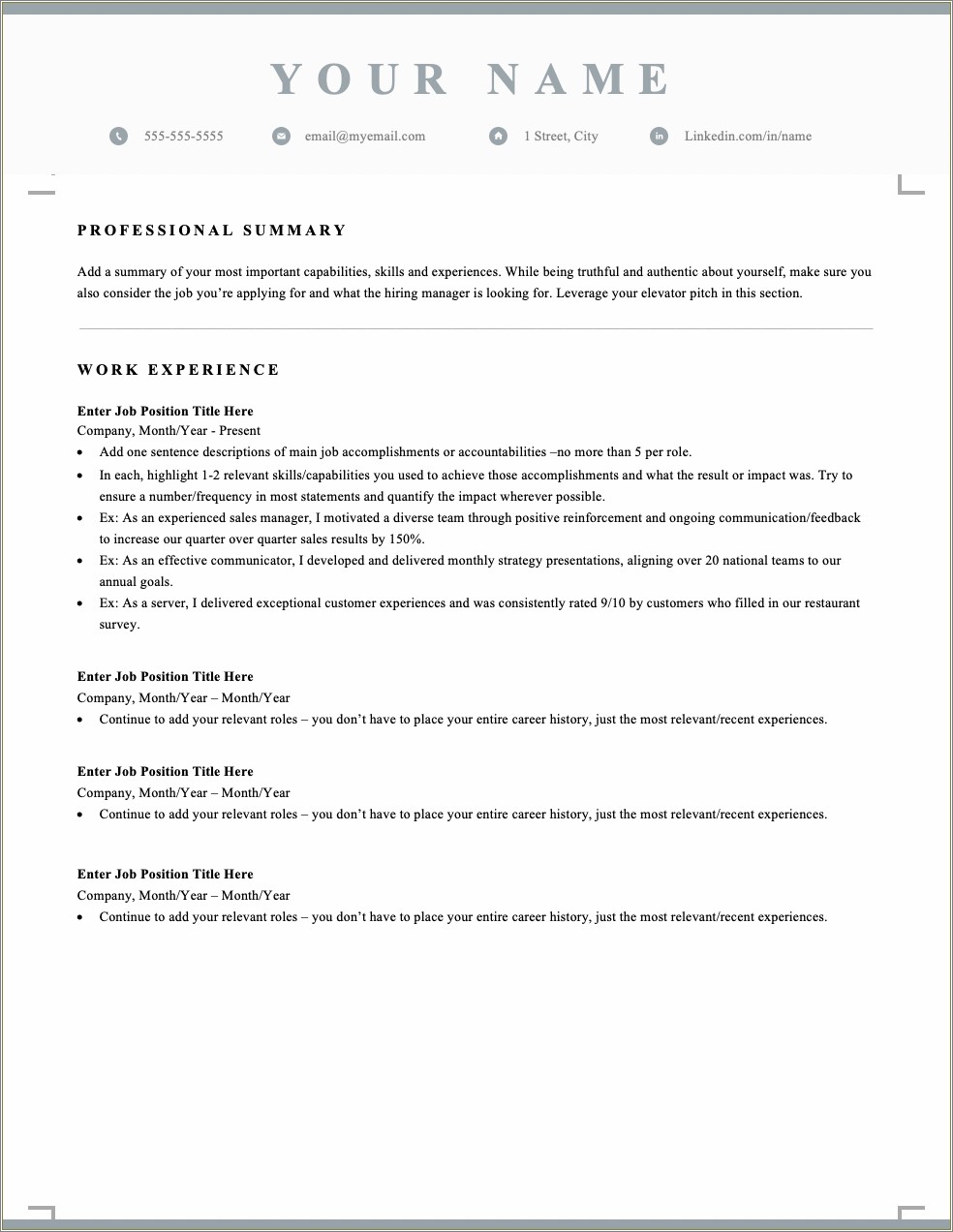 Reverse Chronological Order Resume Example - Resume Example Gallery