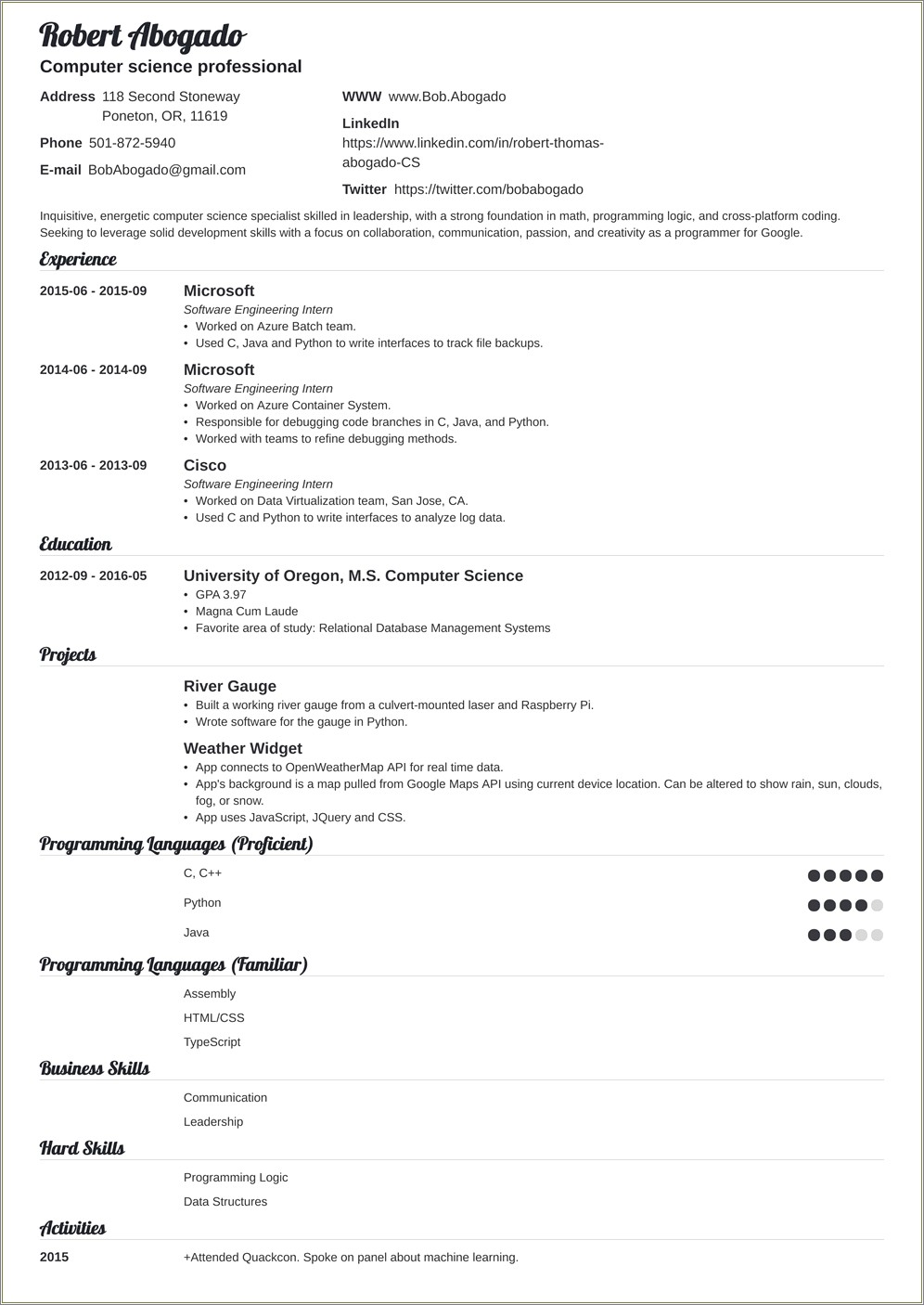 sample-computer-grad-science-resume-resume-example-gallery