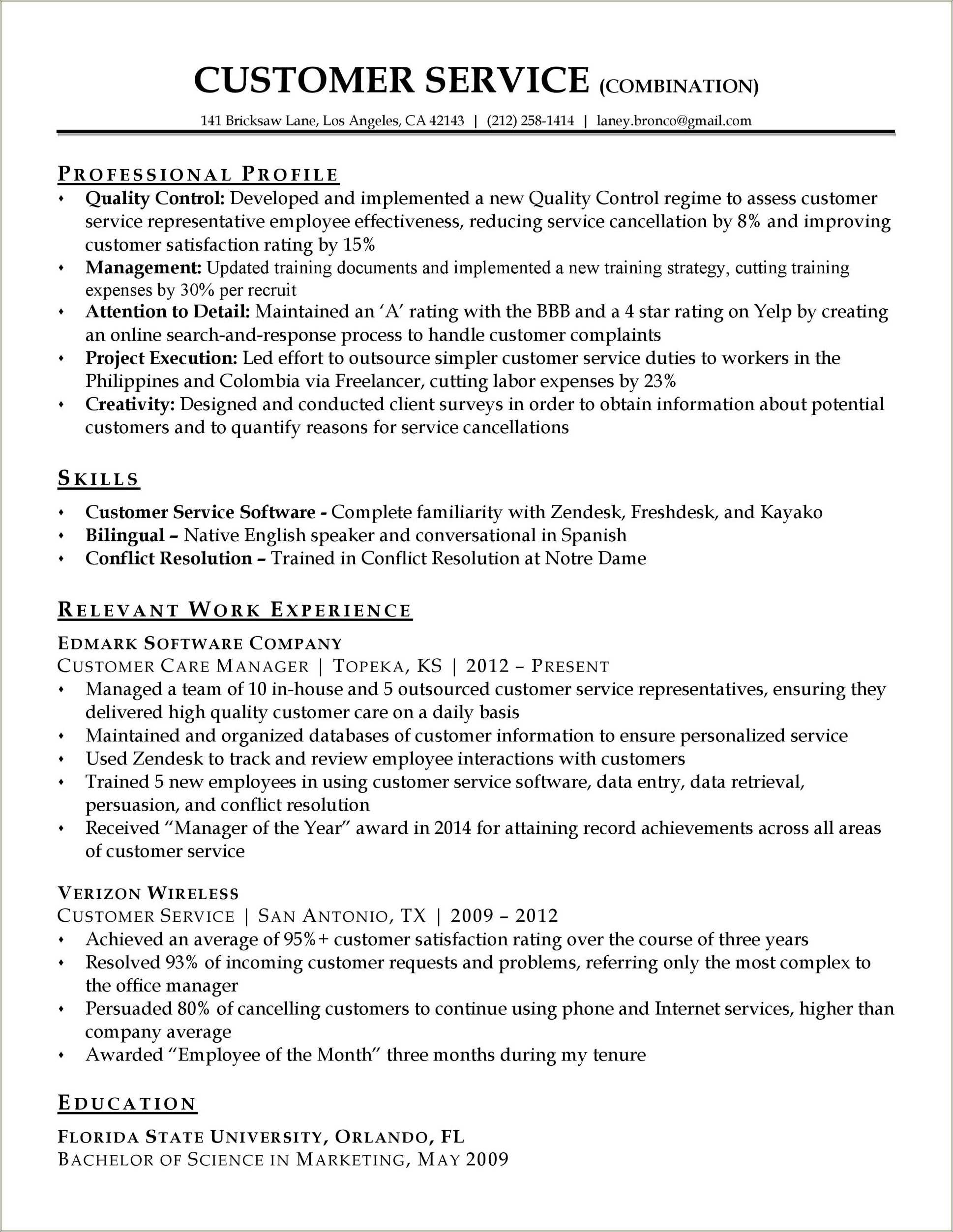 sample-customer-service-resume-example-resume-example-gallery