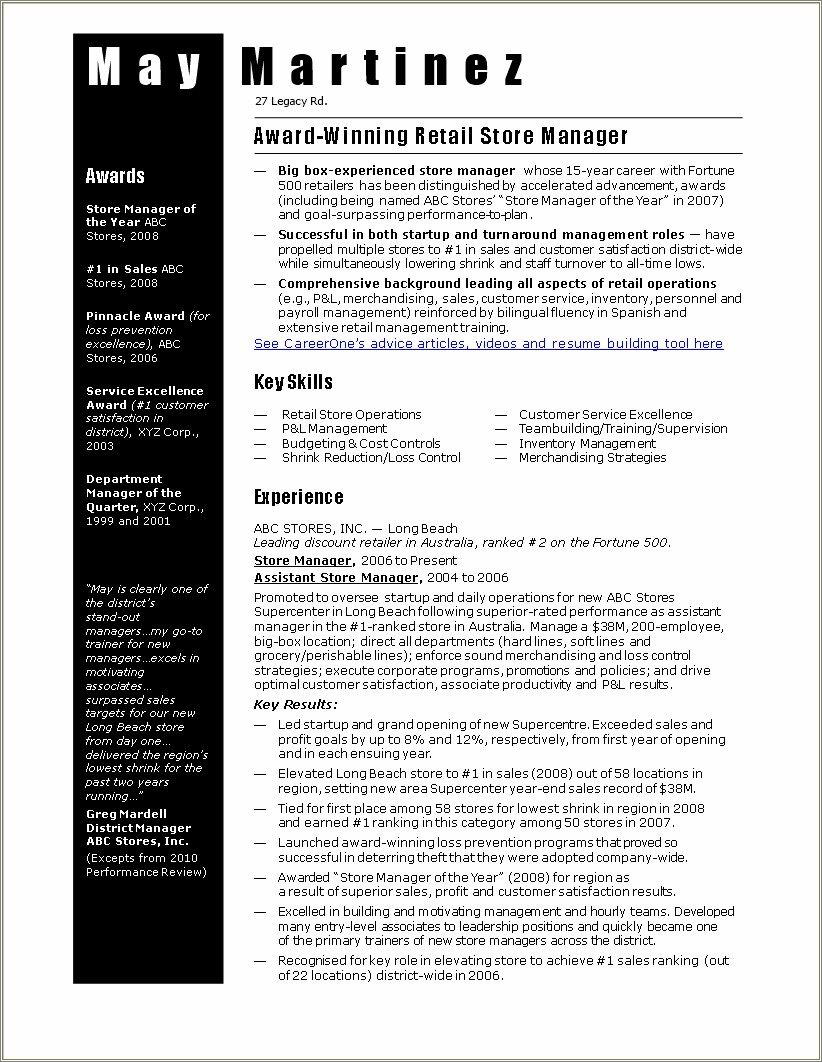 sample-department-store-manager-resume-resume-example-gallery