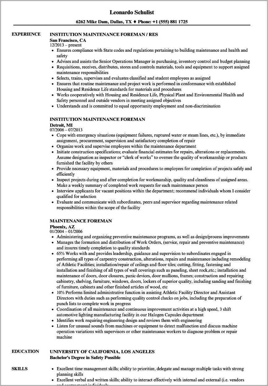 sample-electrical-foreman-resume-example-resume-example-gallery