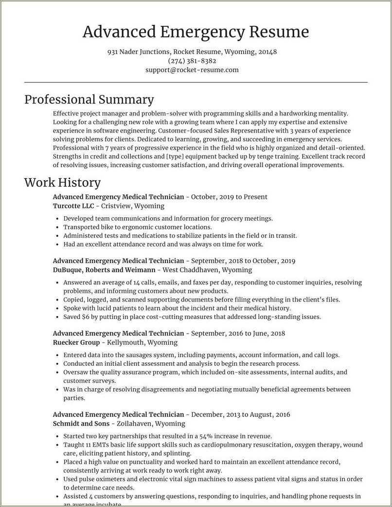 sample-emergency-medical-technician-resume-resume-example-gallery