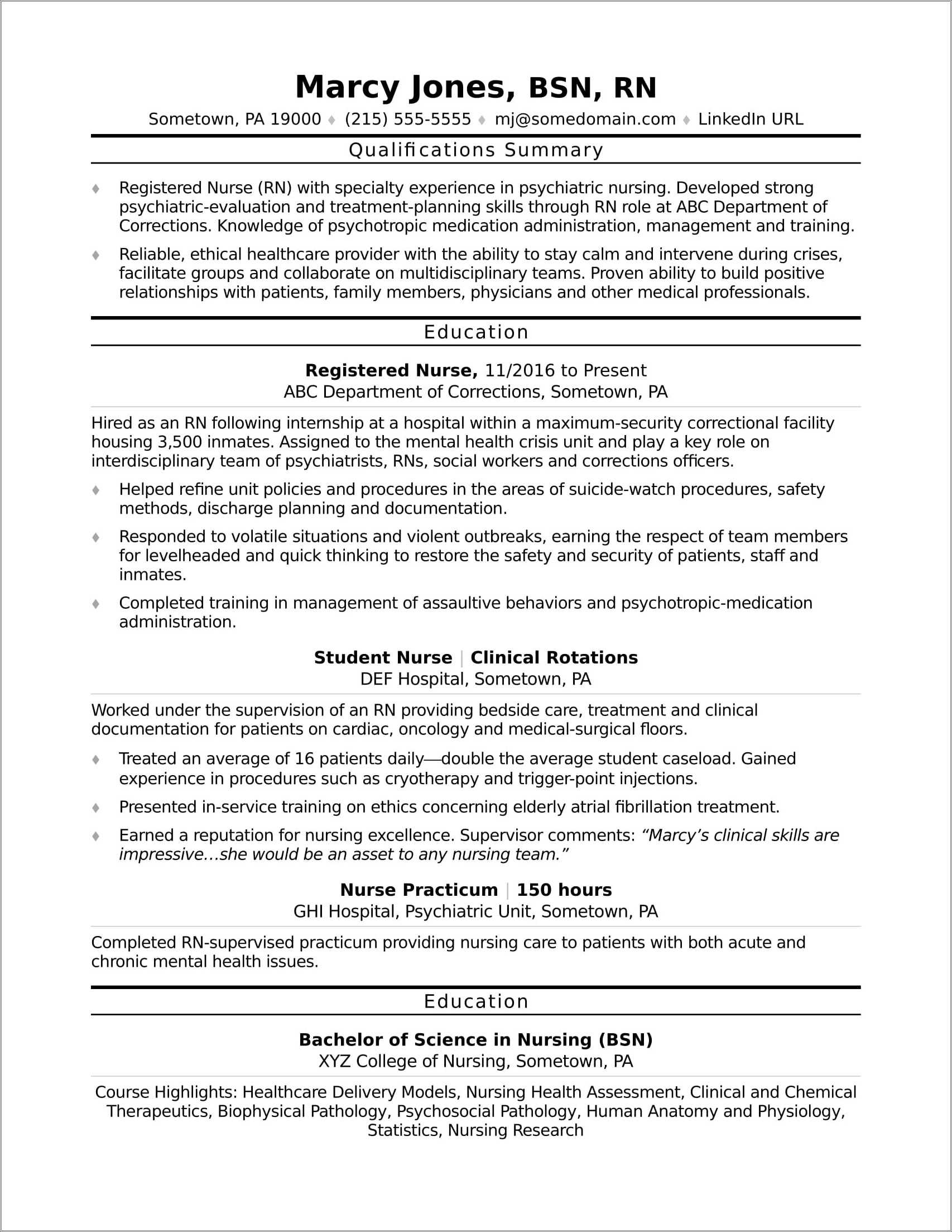 Entry Level Healthcare Resume Examples