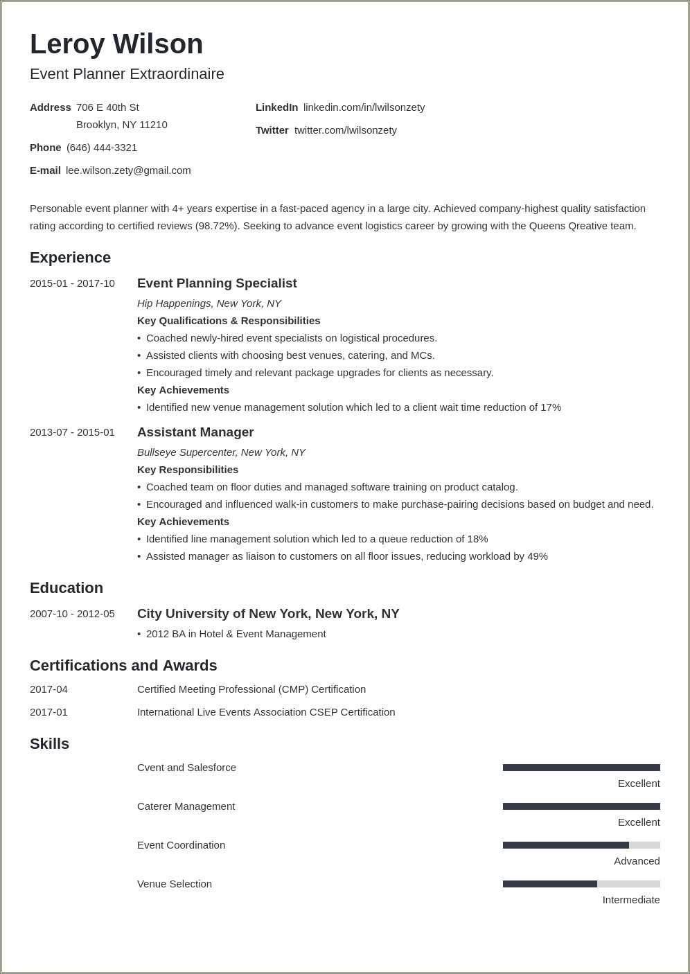 freelance-event-planner-resume-sample-resume-example-gallery