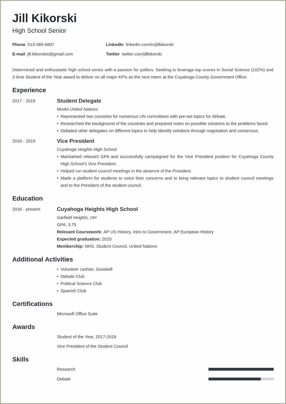 sample-high-school-internship-resumes-resume-example-gallery