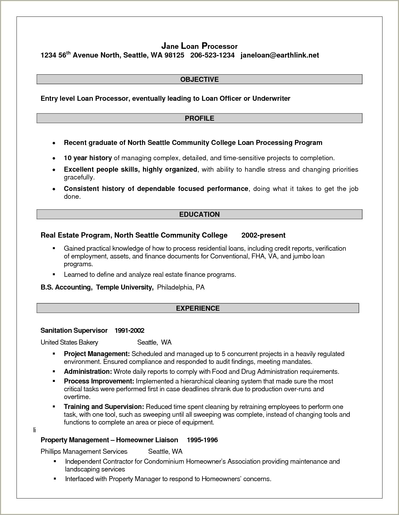 Sample Resume Bank Loan Officer - Resume Example Gallery