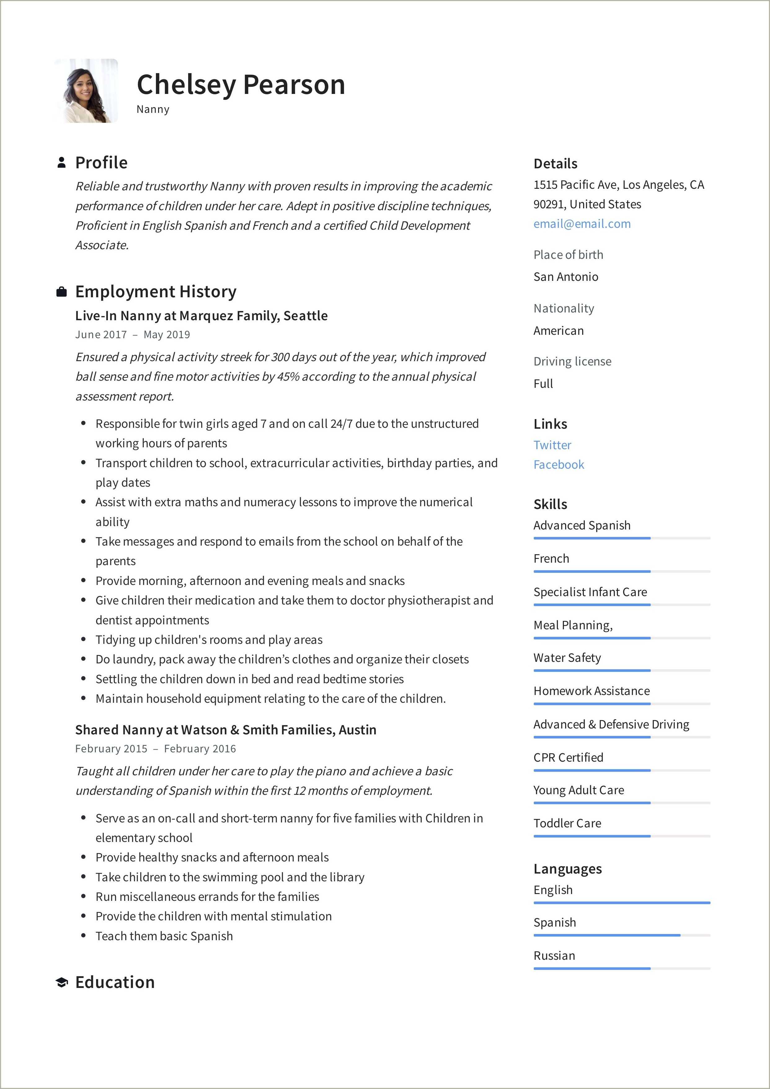 Objective For Child Life Specialist Resume - Resume Example Gallery