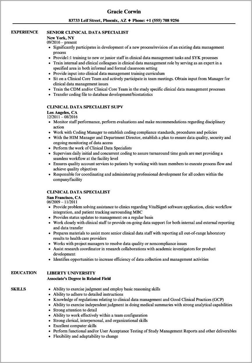 sample-resume-clinical-data-management-resume-example-gallery