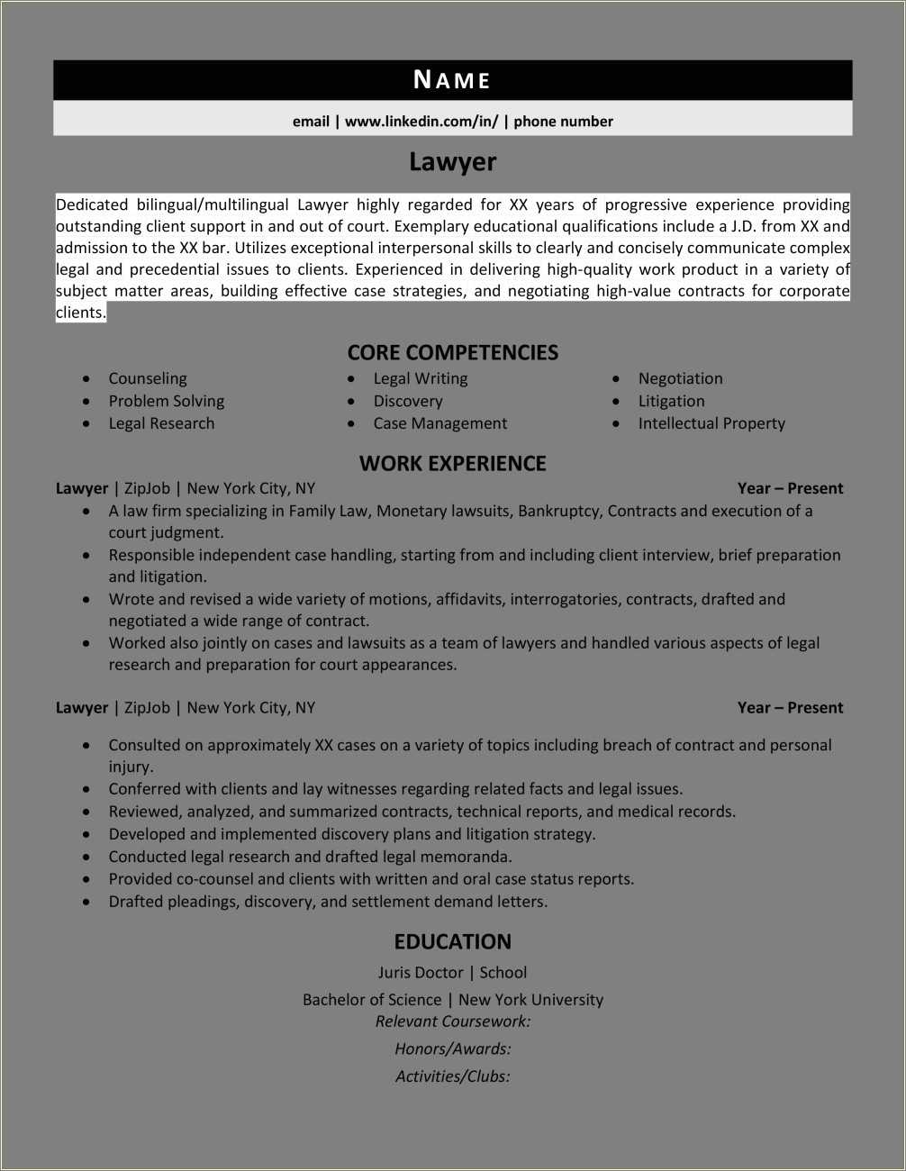 corporate-functions-blackrock-sample-resume-resume-example-gallery