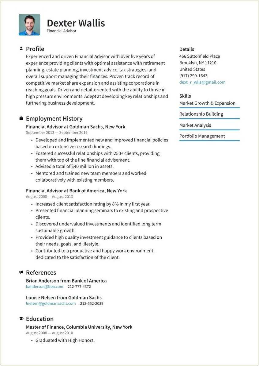 Sample Resume For Finance Officer - Resume Example Gallery