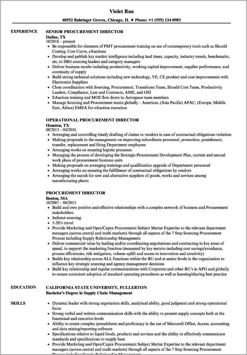 sample-resume-for-procurement-summary-resume-example-gallery