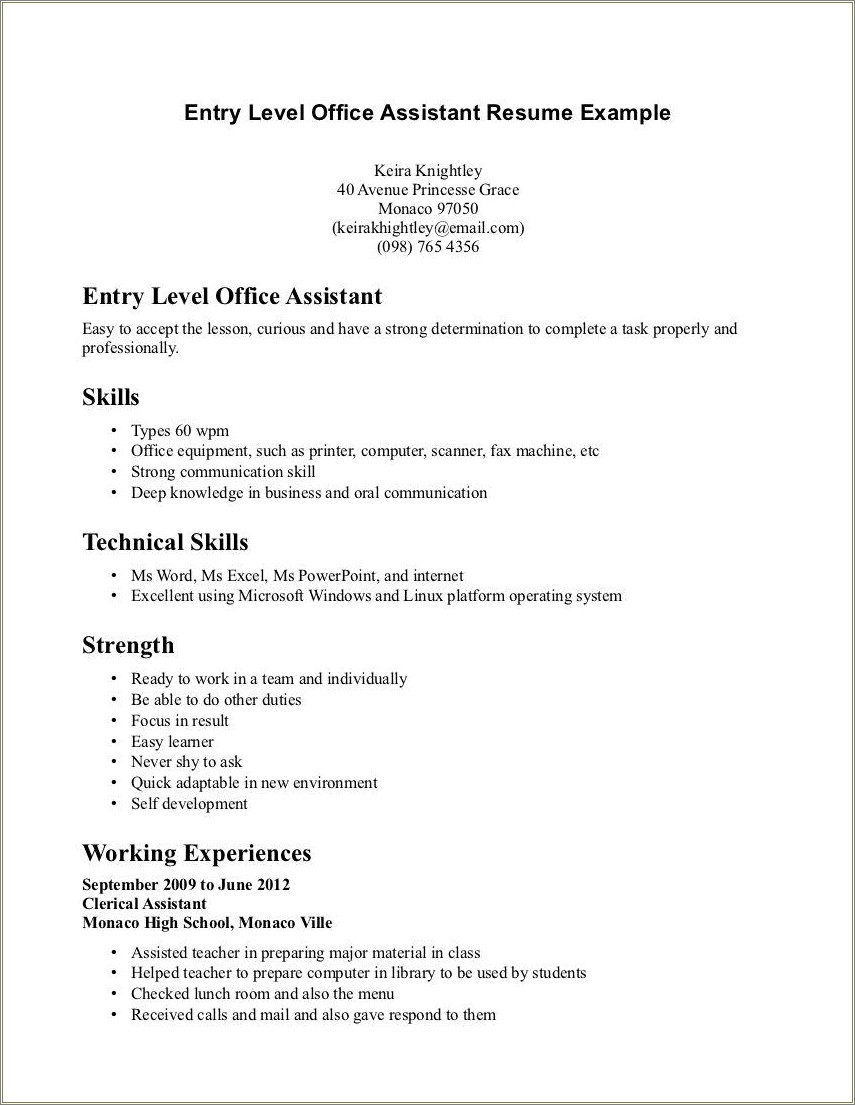 resume writing jobs for beginners