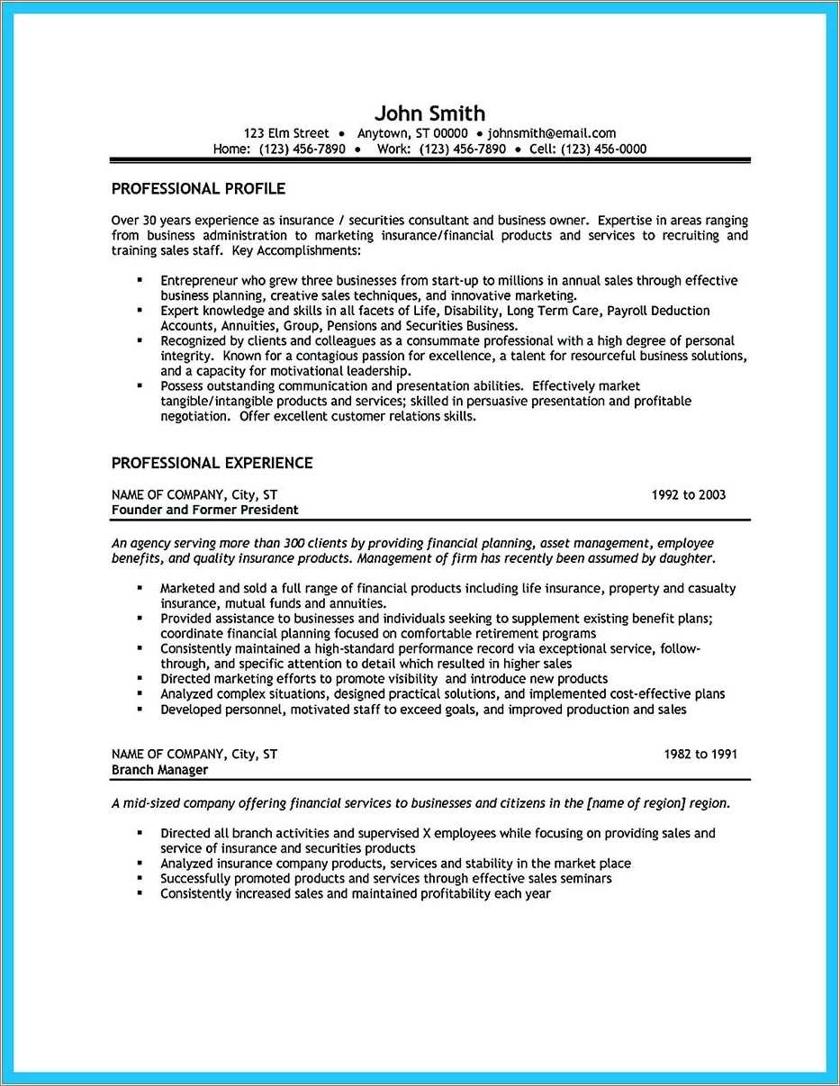 Resume Objective Sample For Business Owner