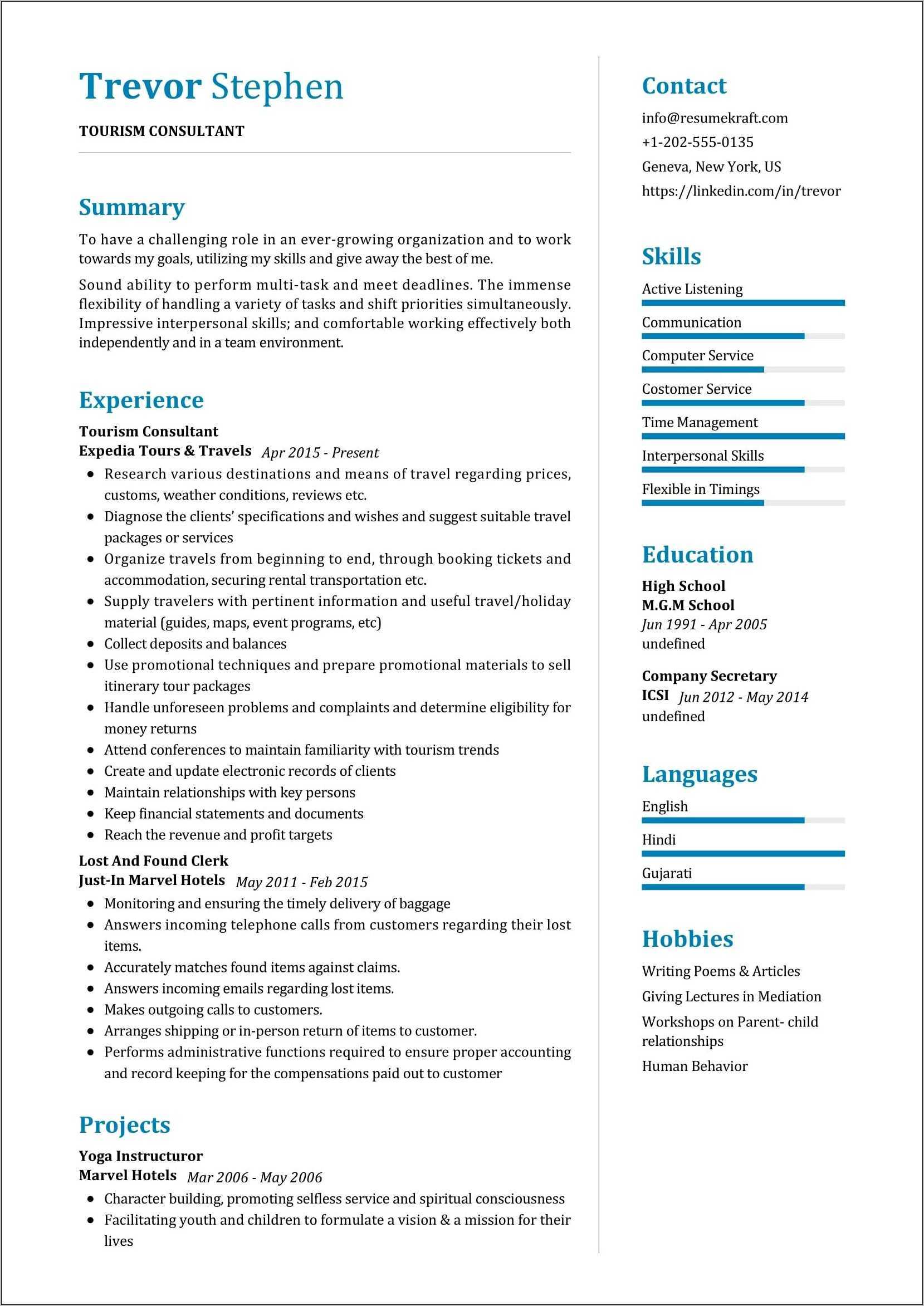 Big 4 Consultant Resume Example - Resume Example Gallery