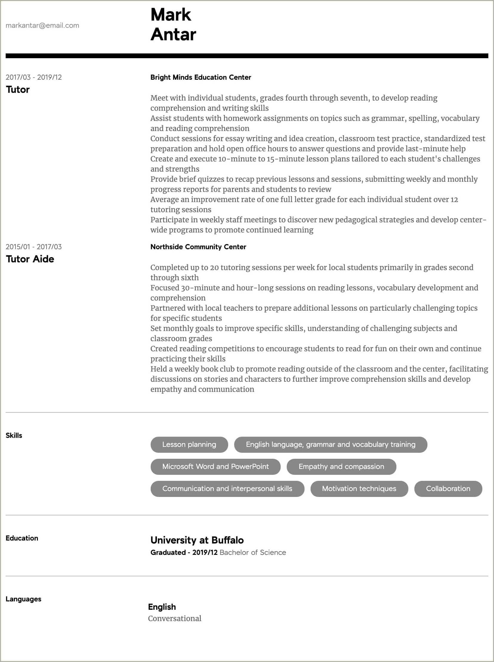 private-english-tutor-resume-sample-resume-example-gallery