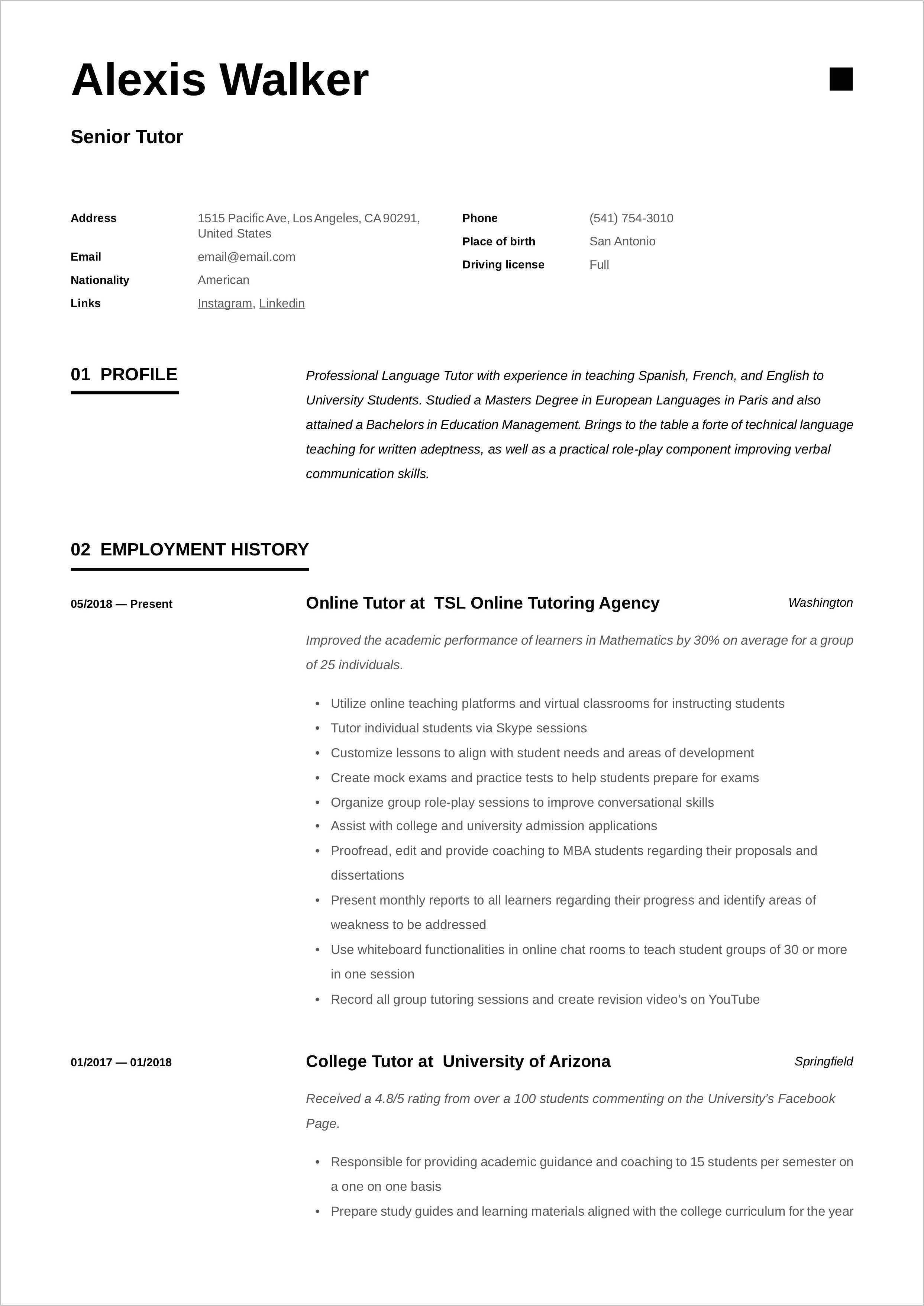 private-english-tutor-resume-sample-resume-example-gallery