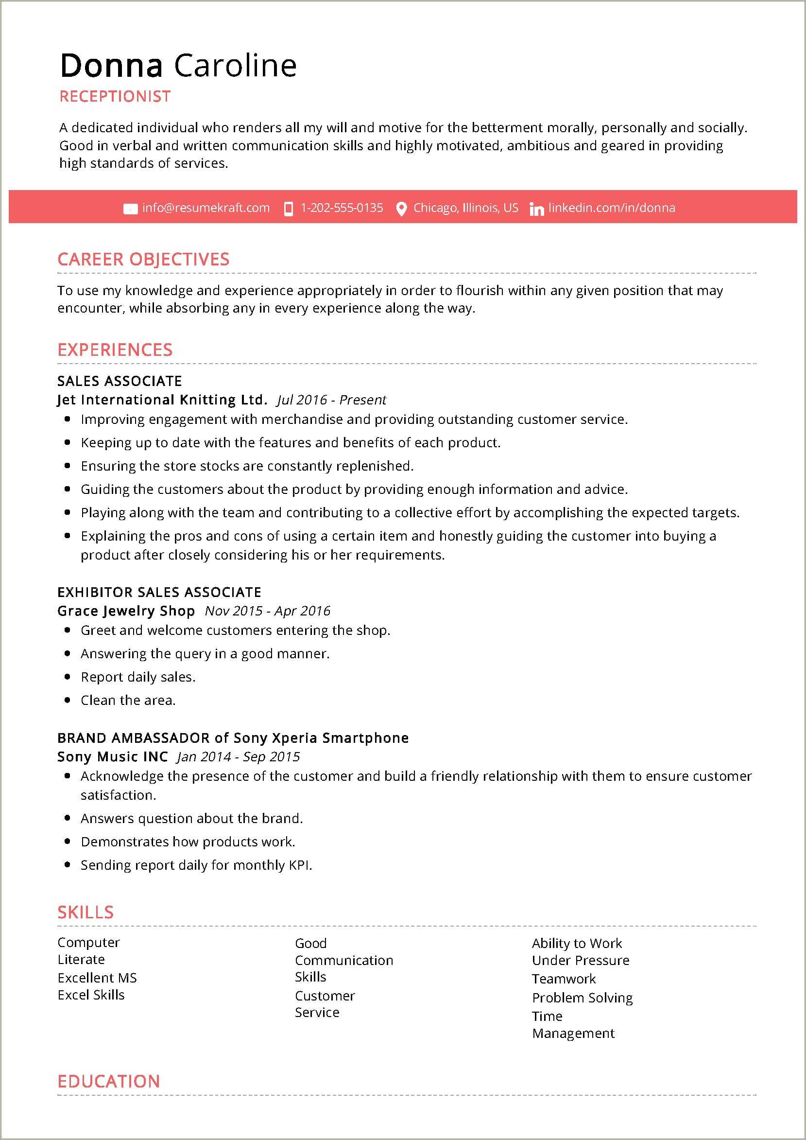 sample-resume-with-excel-skills-resume-example-gallery