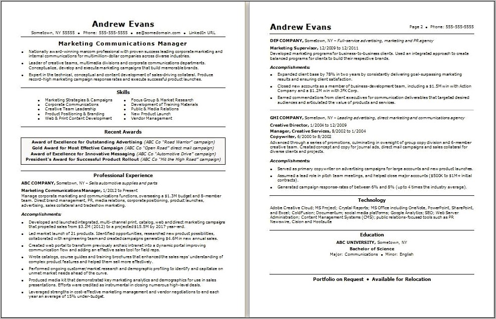 Resume Samples For Internal Promotion Resume Example Gallery