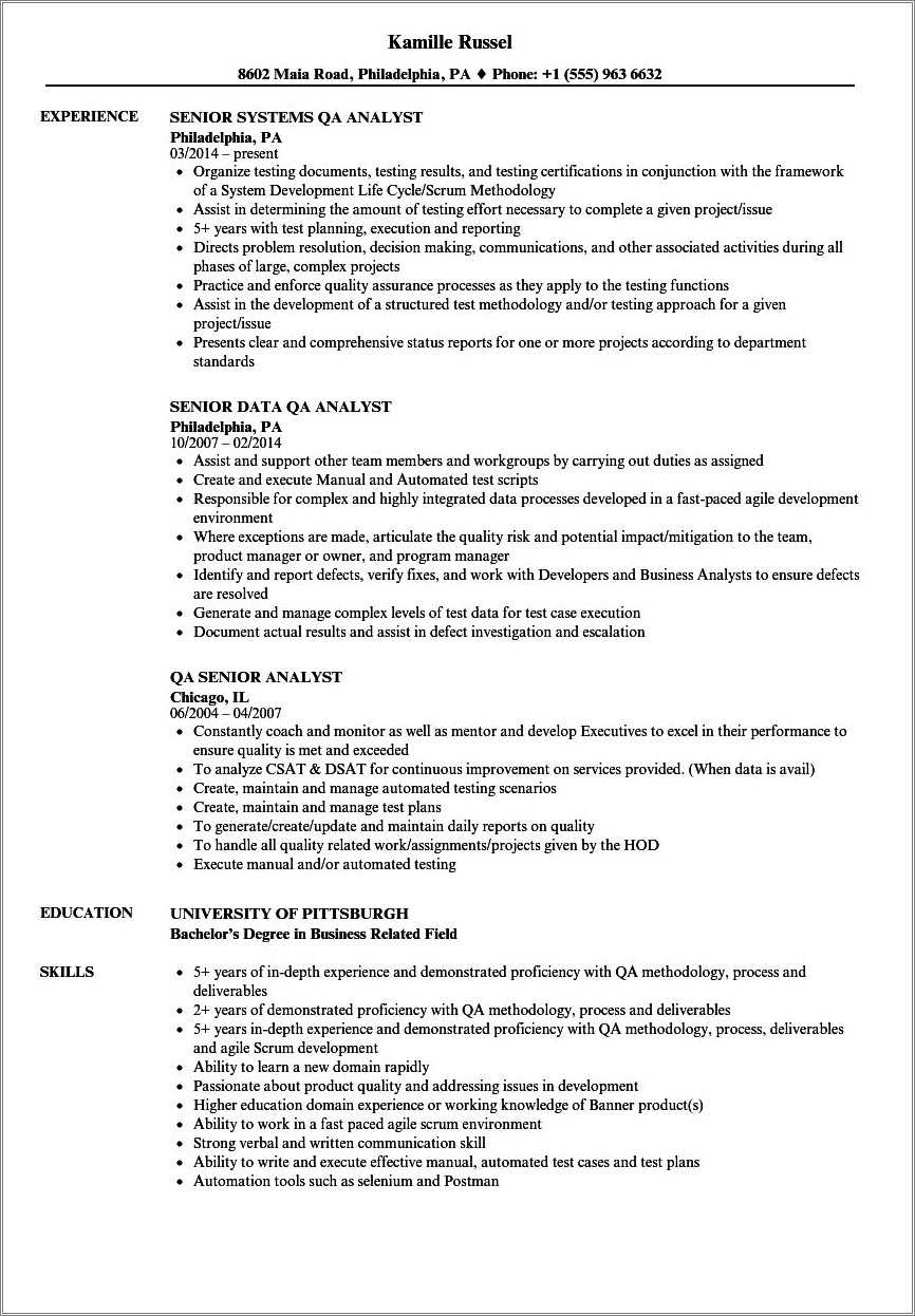 sample-senior-qa-analyst-resume-resume-example-gallery