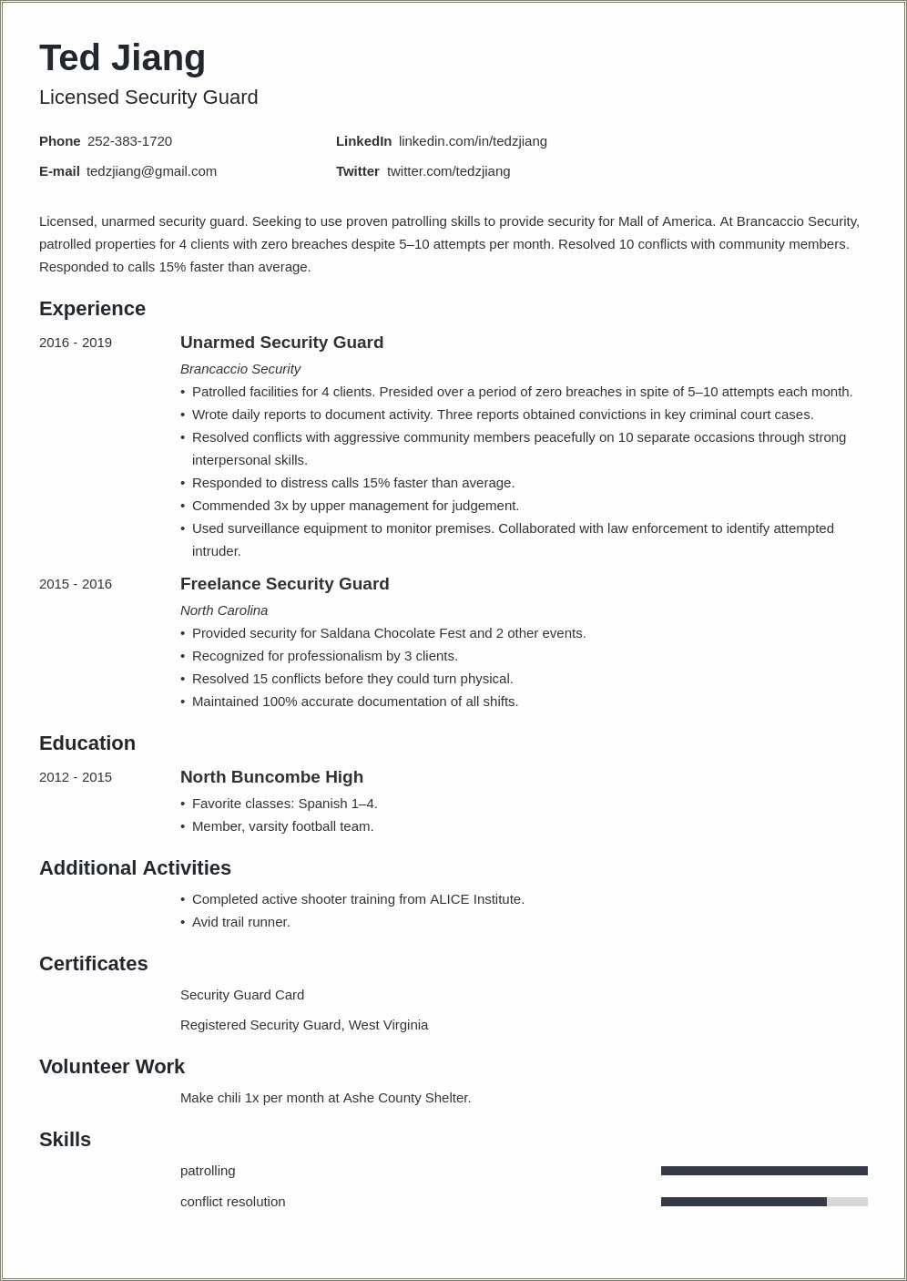 sample-resume-security-guard-canada-resume-example-gallery