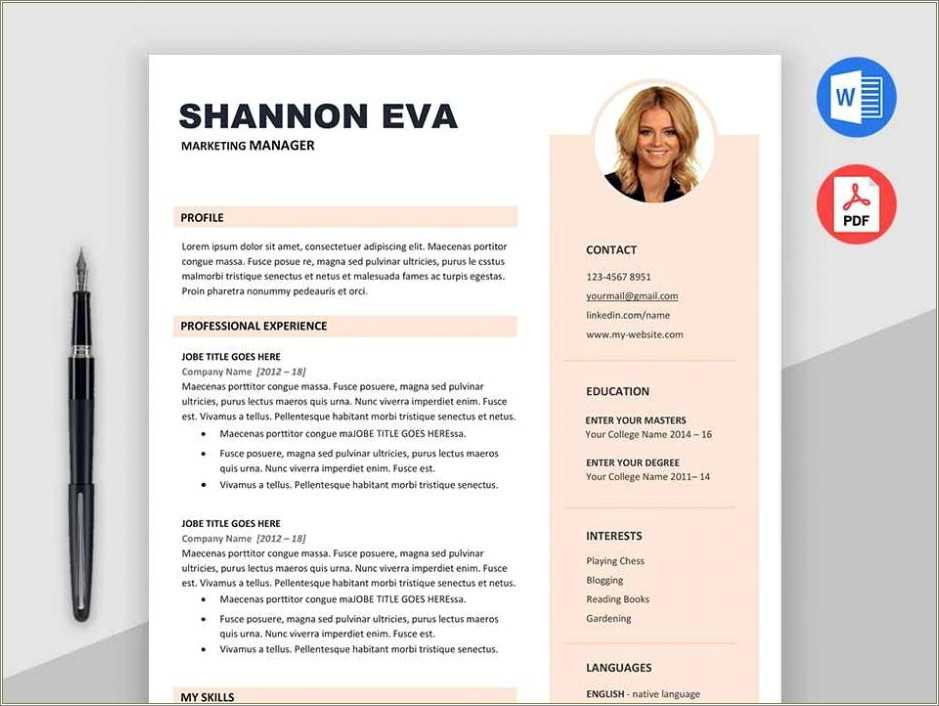 sample-professional-resume-word-document-resume-example-gallery