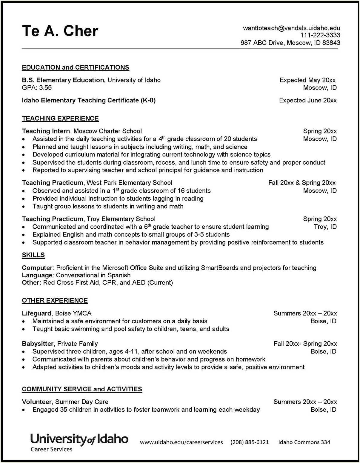 Samples Expected Graduation Date Resume Resume Example Gallery