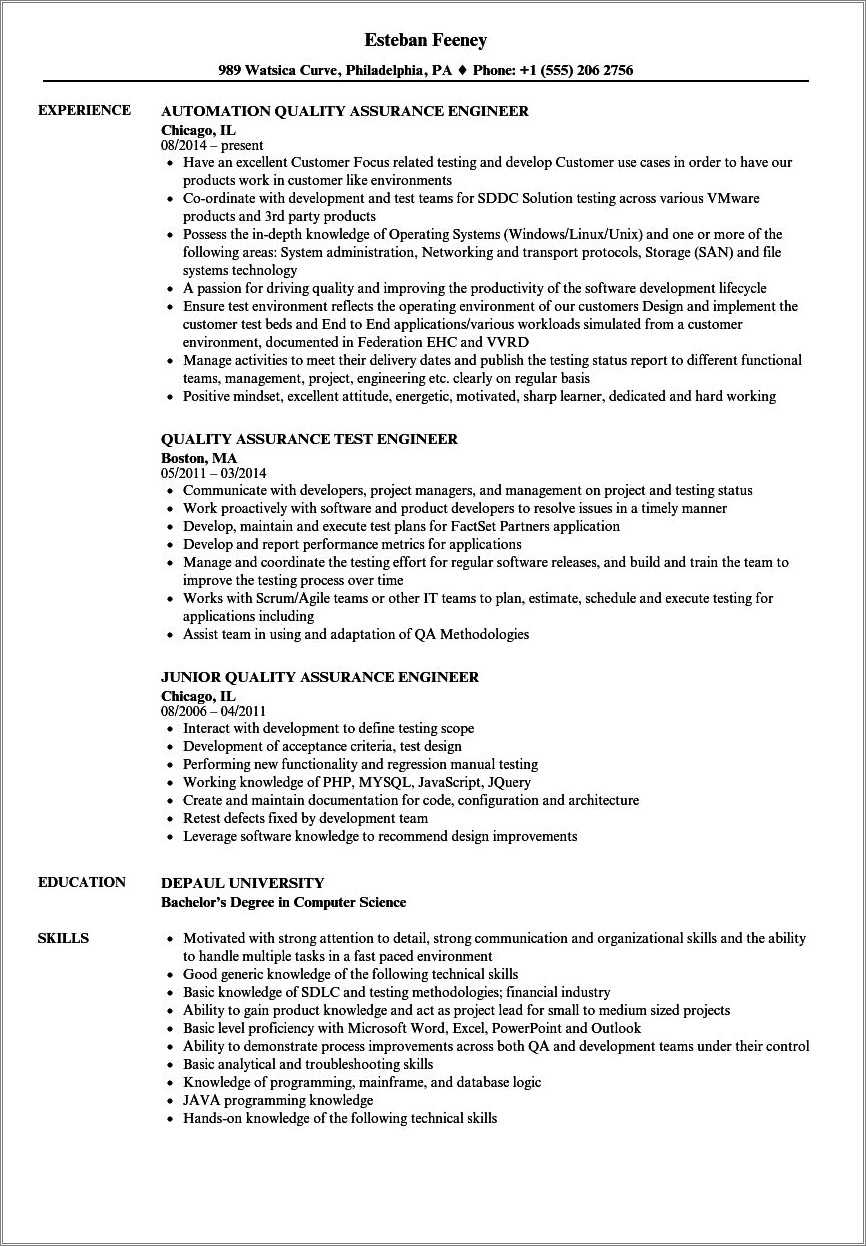 Osp Engineer Verizon Resume Samples - Resume Example Gallery