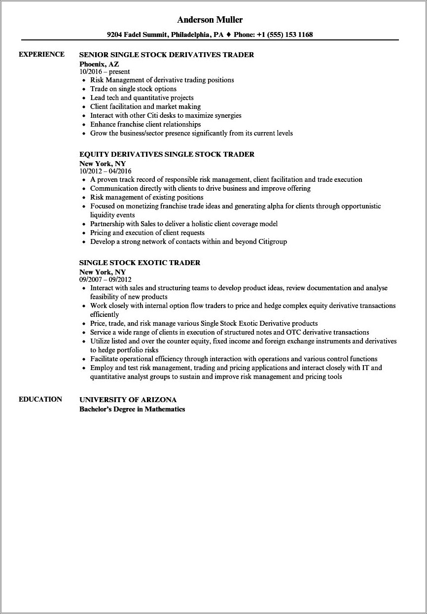 samples-resumes-on-capital-market-resume-example-gallery