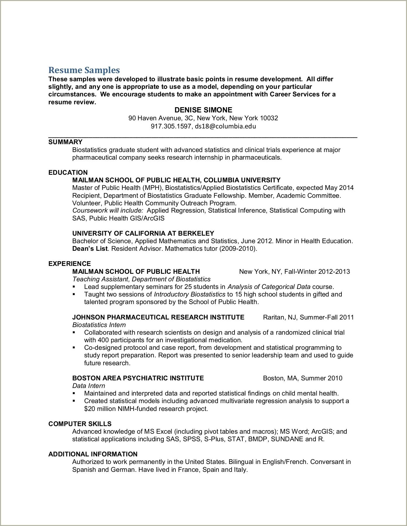 Clinical Sas Programmer Fresher Resume Sample - Resume Example Gallery