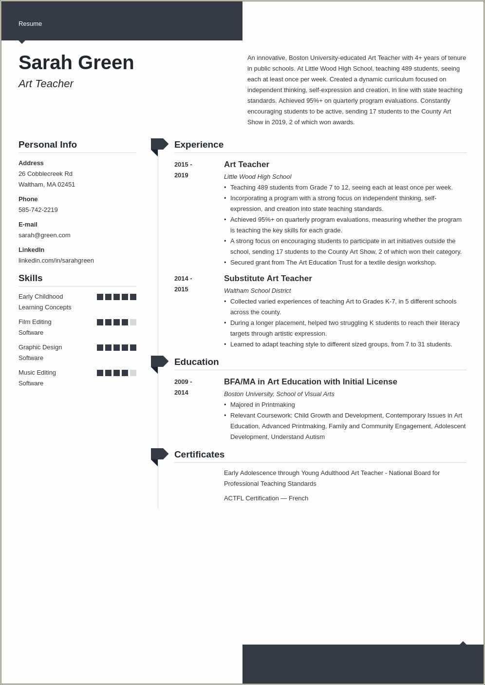 School Counselor Resume Sample Acs - Resume Example Gallery