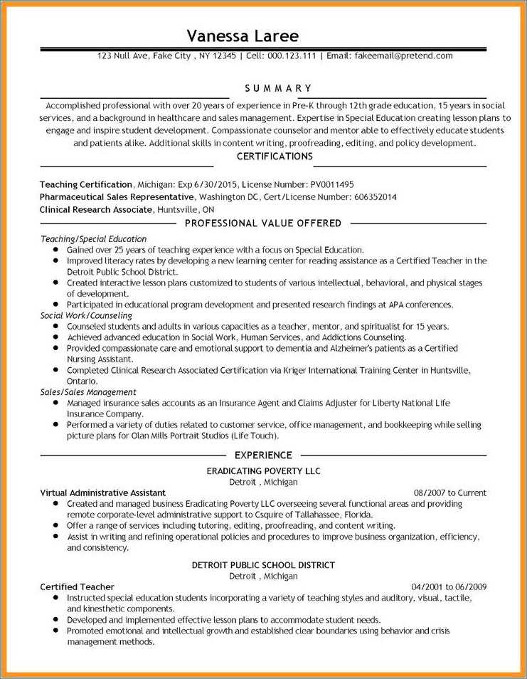 Sample Guidance Counselor Resume Example - Resume Example Gallery